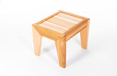 Outdoor modern end table of western red cedar
